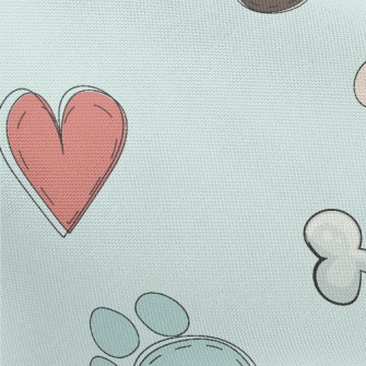 Colorful Paw Prints And Dog To Pongee