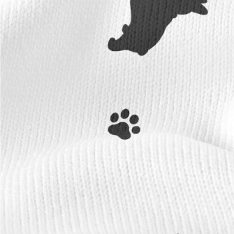 Cute French Bulldog Silhouette Stretch Jersey
