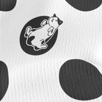 Sleeping Cat With Dots Stretch Jersey
