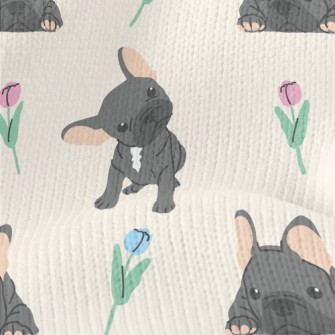 Black Pet French Bulldog Stretch Jersey