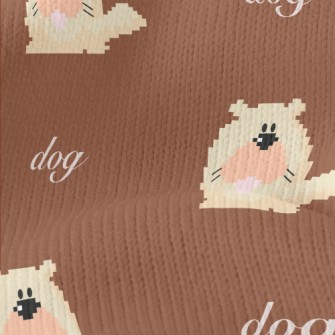 Pixel Cartoon Dog Stretch Jersey