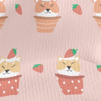 Strawberry Shiba Inu Cupcake Stretch Jersey