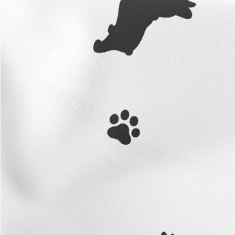 Cute French Bulldog Silhouette Lightweight Cotton Poplin