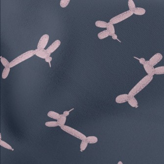 Pink Balloon Dog Lightweight Cotton Poplin