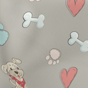 Puppy And Toys Lightweight Cotton Poplin