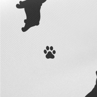 Cute French Bulldog Silhouette Midweight Cotton Poplin