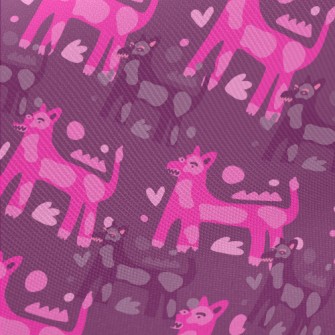 Cartoon Vicious Hound Midweight Cotton Poplin