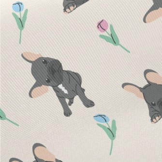 Black Pet French Bulldog Midweight Cotton Poplin