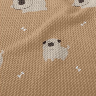 Cute Puppy Baby Birdseye Piqué