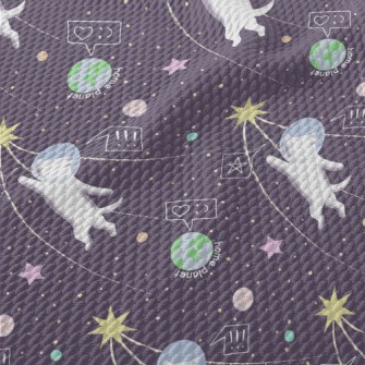 Space Dog Comes Home Birdseye Piqué