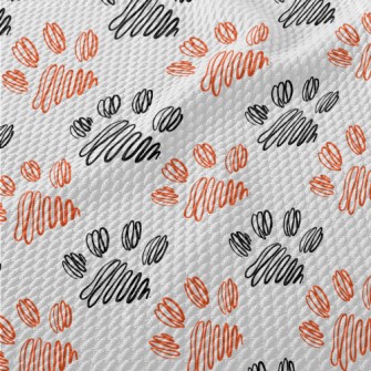 Two-color Line Dog Paw Print Birdseye Piqué