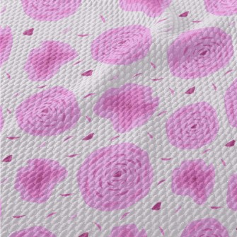 Abstract Rose Pattern Birdseye Piqué