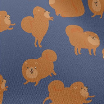 Cartoon Brown Pomeranian Chiffon