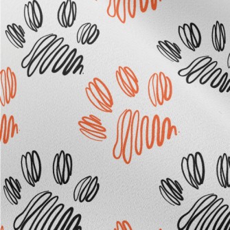 Two-color Line Dog Paw Print Chiffon