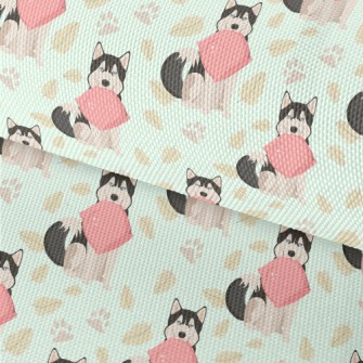 Husky Holding Pillow Waterproof Oxford