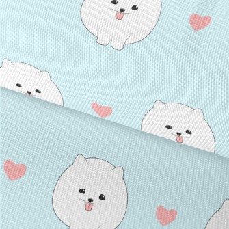Cute White Pomeranian Waterproof Oxford