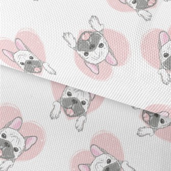 Hand Drawn Pug And Love Heart Waterproof Oxford