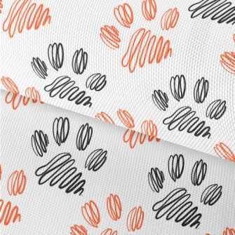 Two-color Line Dog Paw Print Waterproof Oxford