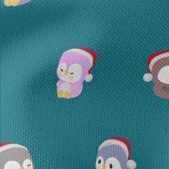 Colorful Christmas Penguin Waterproof Canvas