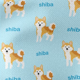 Pixel Shiba Inu Waterproof Canvas