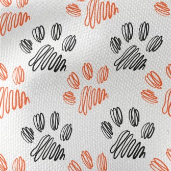 Two-color Line Dog Paw Print Waterproof Canvas