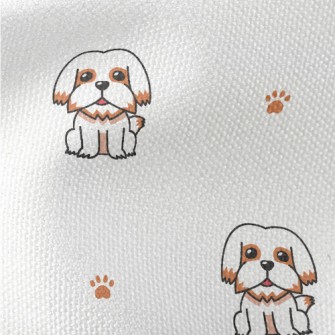 Cartoon Shih Tzu Waterproof Canvas