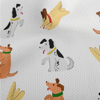 Hand Drawn Pet Dog Training Athletic Mesh Flat Back
