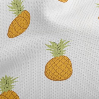 Cartoon Pineapple Athletic Mesh Flat Back