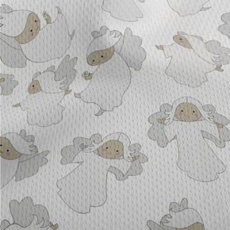 Cartoon Kind Angel Athletic Mesh Flat Back