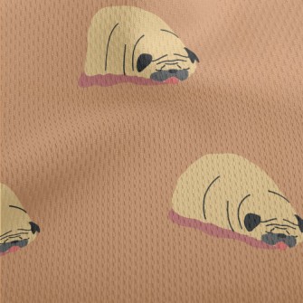 Sleeping Pug Athletic Mesh Flat Back