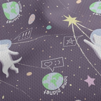 Space Dog Comes Home Athletic Mesh Flat Back