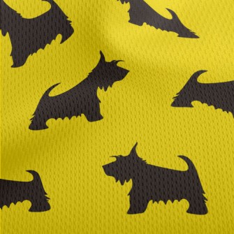 Scottish Terrier Silhouette Athletic Mesh Flat Back