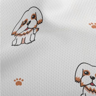 Cartoon Shih Tzu Athletic Mesh Flat Back