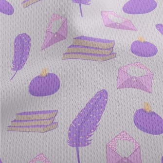 Purple Stationery Set Athletic Mesh Flat Back