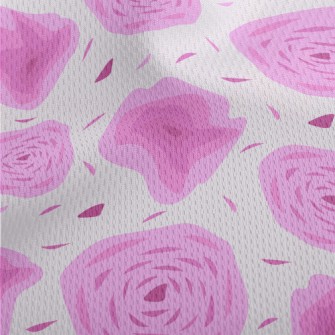 Abstract Rose Pattern Athletic Mesh Flat Back