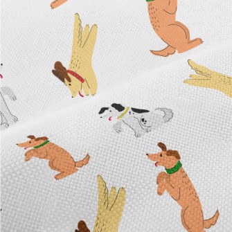 Hand Drawn Pet Dog Training Performance Linen