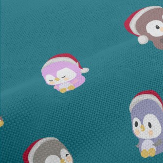 Colorful Christmas Penguin Performance Linen