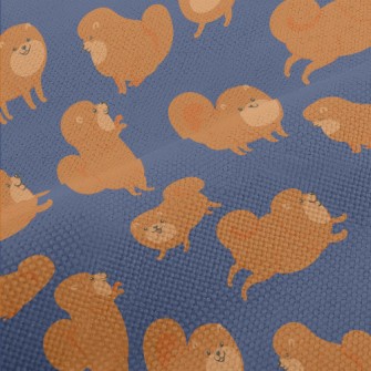 Cartoon Brown Pomeranian Performance Linen
