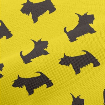Scottish Terrier Silhouette Performance Linen