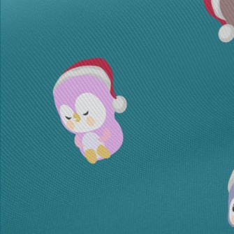 Colorful Christmas Penguin Twill