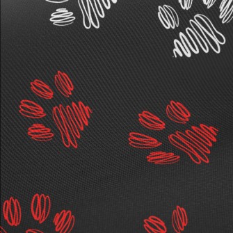 Hand Drawn Abstract Dog Paw Pr Twill