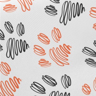 Two-color Line Dog Paw Print Twill