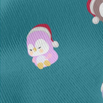 Colorful Christmas Penguin Standard Corduroy