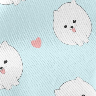 Cute White Pomeranian Standard Corduroy