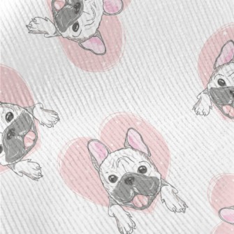 Hand Drawn Pug And Love Heart Standard Corduroy