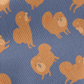 Cartoon Brown Pomeranian Standard Corduroy