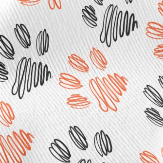 Two-color Line Dog Paw Print Standard Corduroy