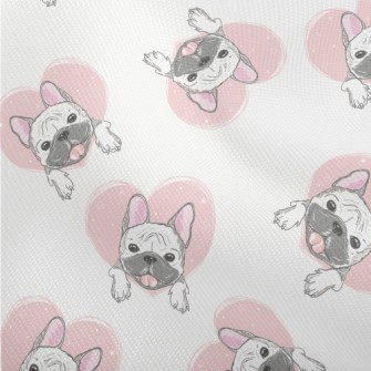 Hand Drawn Pug And Love Heart Dobby