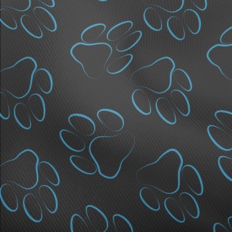 Blue Line Dog Paw Print Dobby
