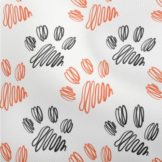 Two-color Line Dog Paw Print Dobby